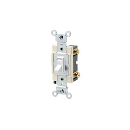 LEVITON 15 Amp, 125 Volt, Nema 5-15R, 3W White 54521-2W